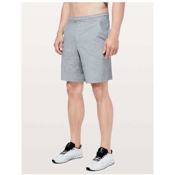 Lululemon Pace Breaker Short *Linerless 9" Heather Allover Sea Salt Light Cast M - Picture 1 of 4